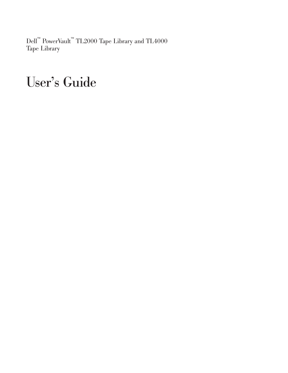 Dell TL2000 User Manual | 264 pages