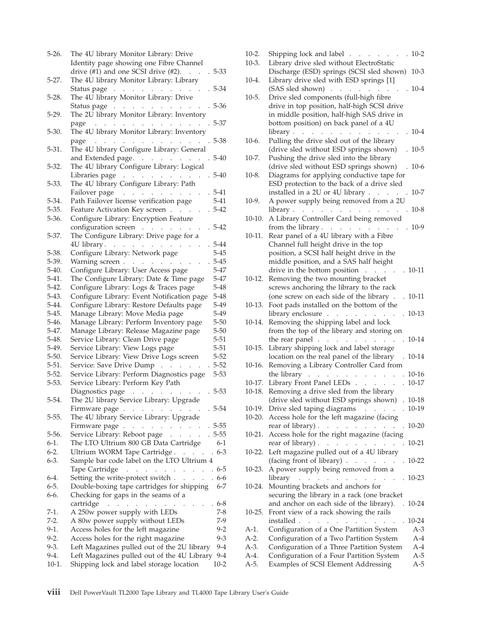 Viii | Dell TL2000 User Manual | Page 10 / 264