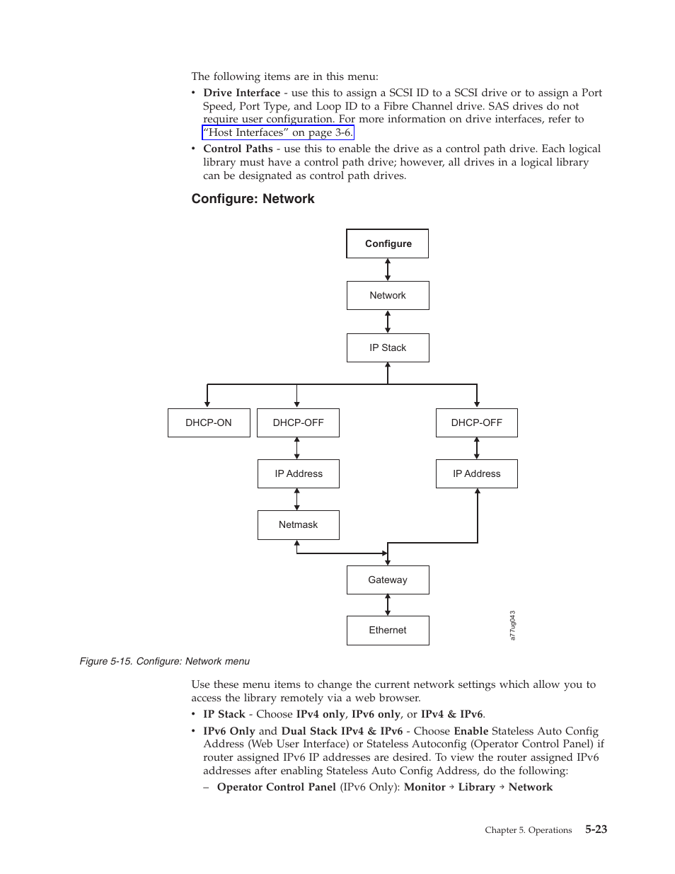 Configure: network, Configure, Network | Menu | Dell TL2000 User Manual | Page 109 / 264