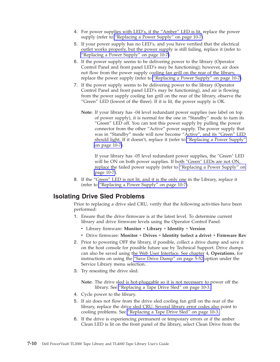 Isolating drive sled problems, Isolating, Drive | Sled, Problems | Dell TL2000 User Manual | Page 164 / 264