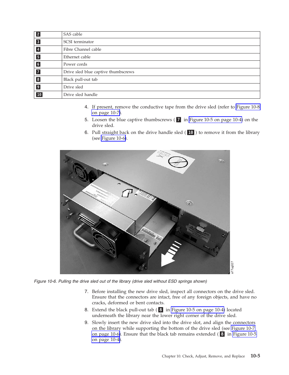 Pulling, Drive, Sled | Library, Without, Springs, Shown) | Dell TL2000 User Manual | Page 191 / 264