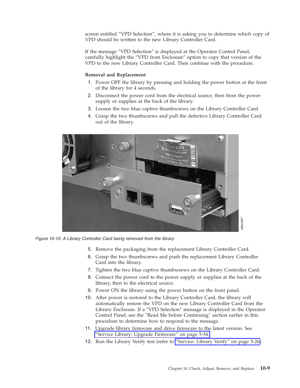 Library, Controller, Card | Being, Removed, From | Dell TL2000 User Manual | Page 195 / 264