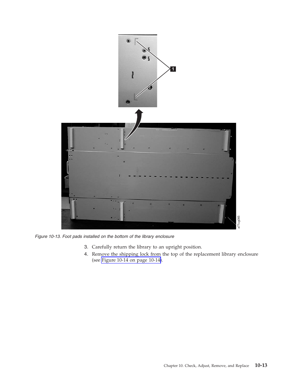 Foot, Pads, Installed | Bottom, Library, Enclosure, Figure | Dell TL2000 User Manual | Page 199 / 264