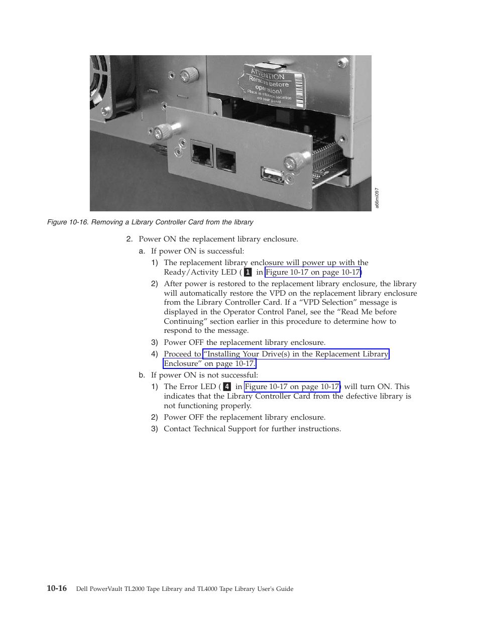 Removing, Library, Controller | Card, From, Figure | Dell TL2000 User Manual | Page 202 / 264