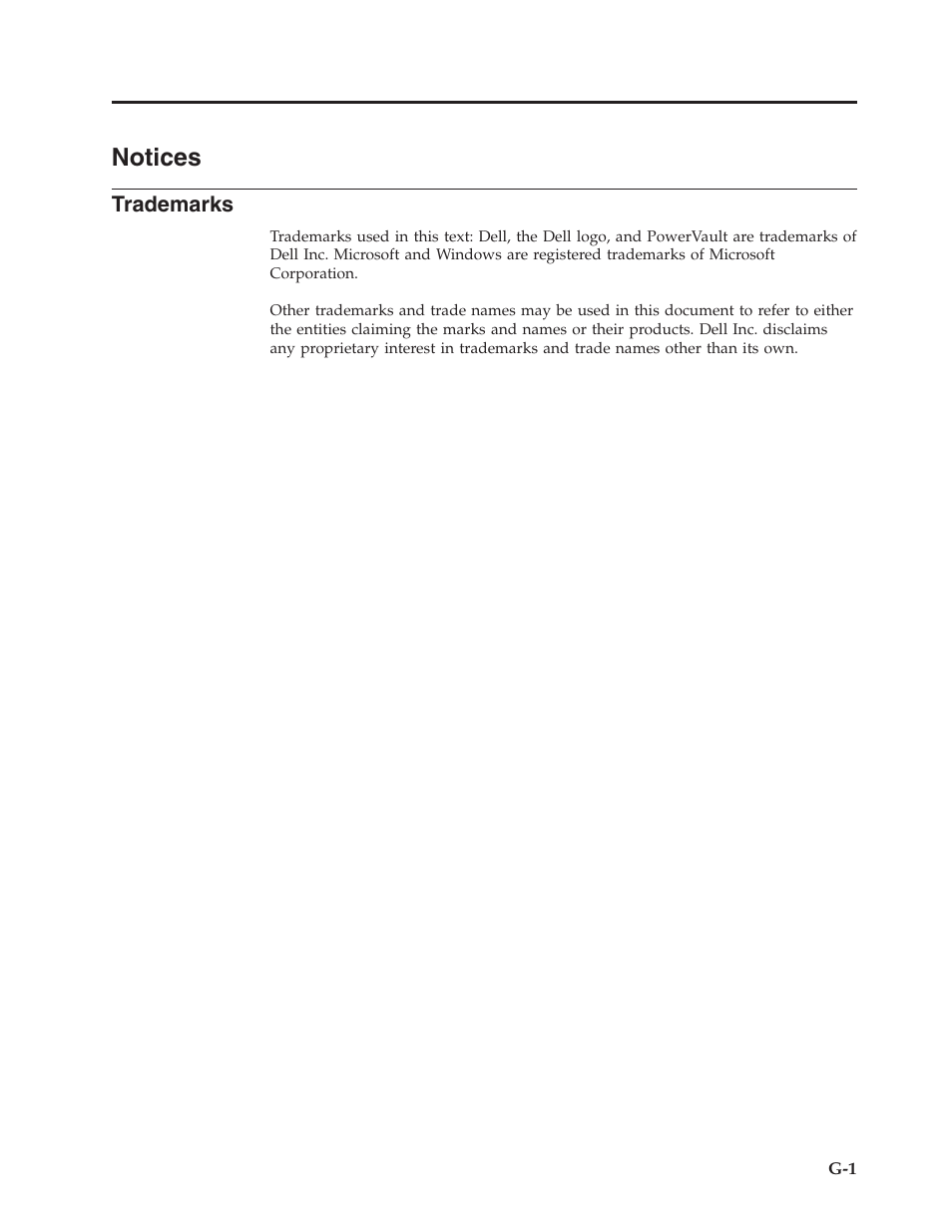 Notices, Trademarks | Dell TL2000 User Manual | Page 247 / 264