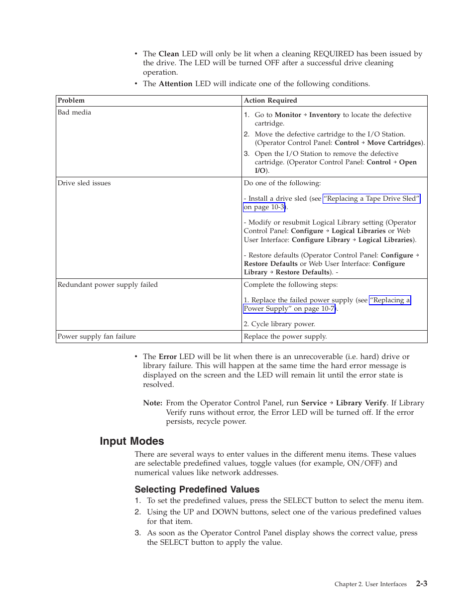 Input modes, Selecting predefined values, Input | Modes, Selecting, Predefined, Values | Dell TL2000 User Manual | Page 35 / 264