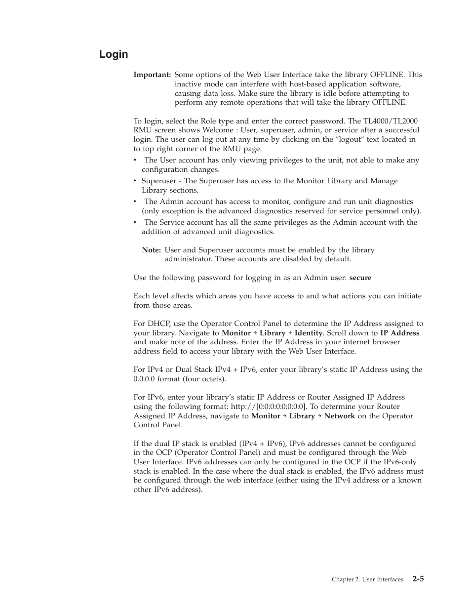 Login | Dell TL2000 User Manual | Page 37 / 264