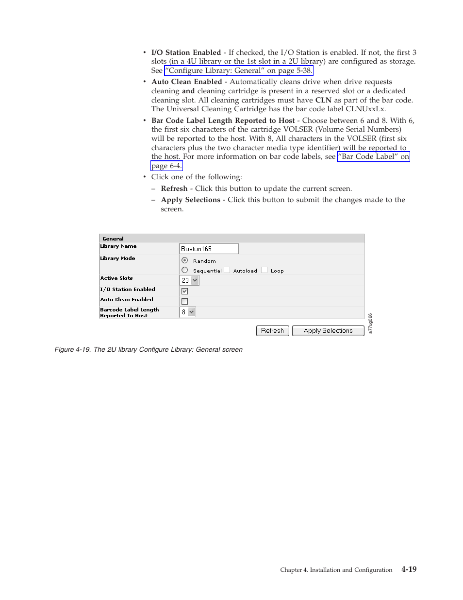 Library, Configure, General | Screen, Figure | Dell TL2000 User Manual | Page 69 / 264