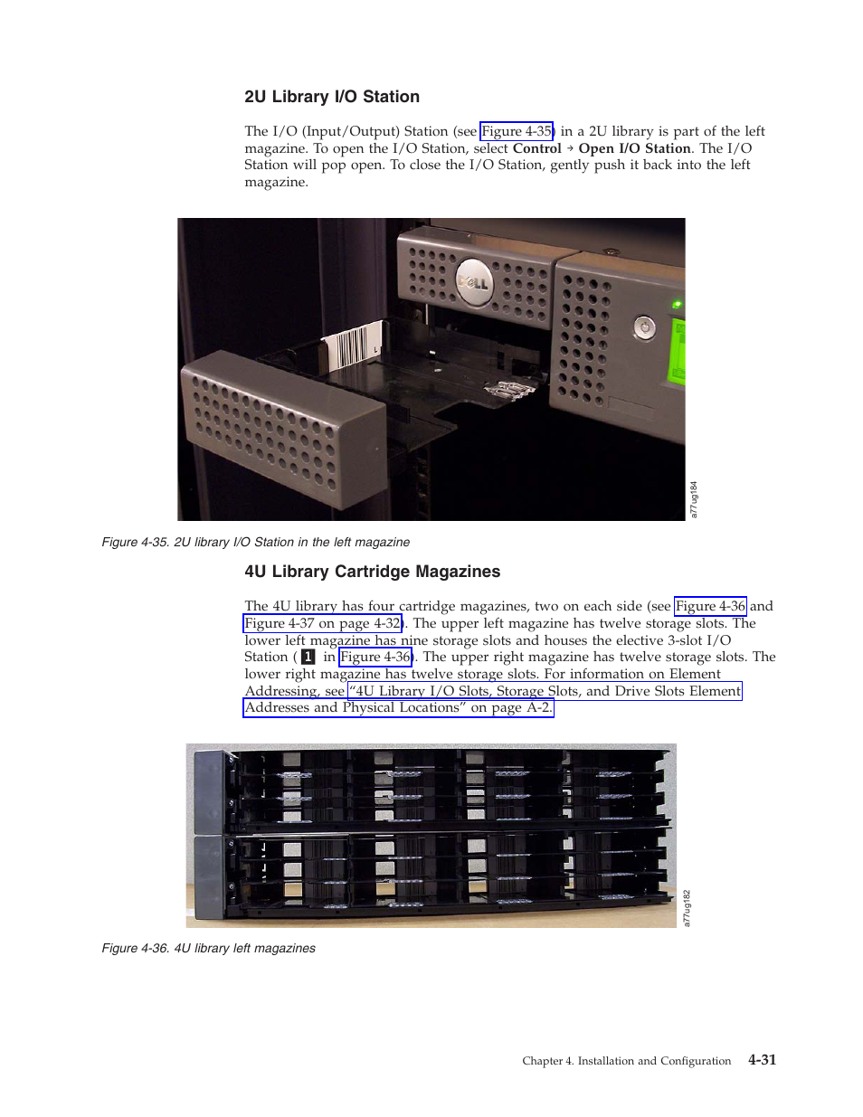 Library, Station, Left | Magazine, Magazines, Cartridge | Dell TL2000 User Manual | Page 81 / 264