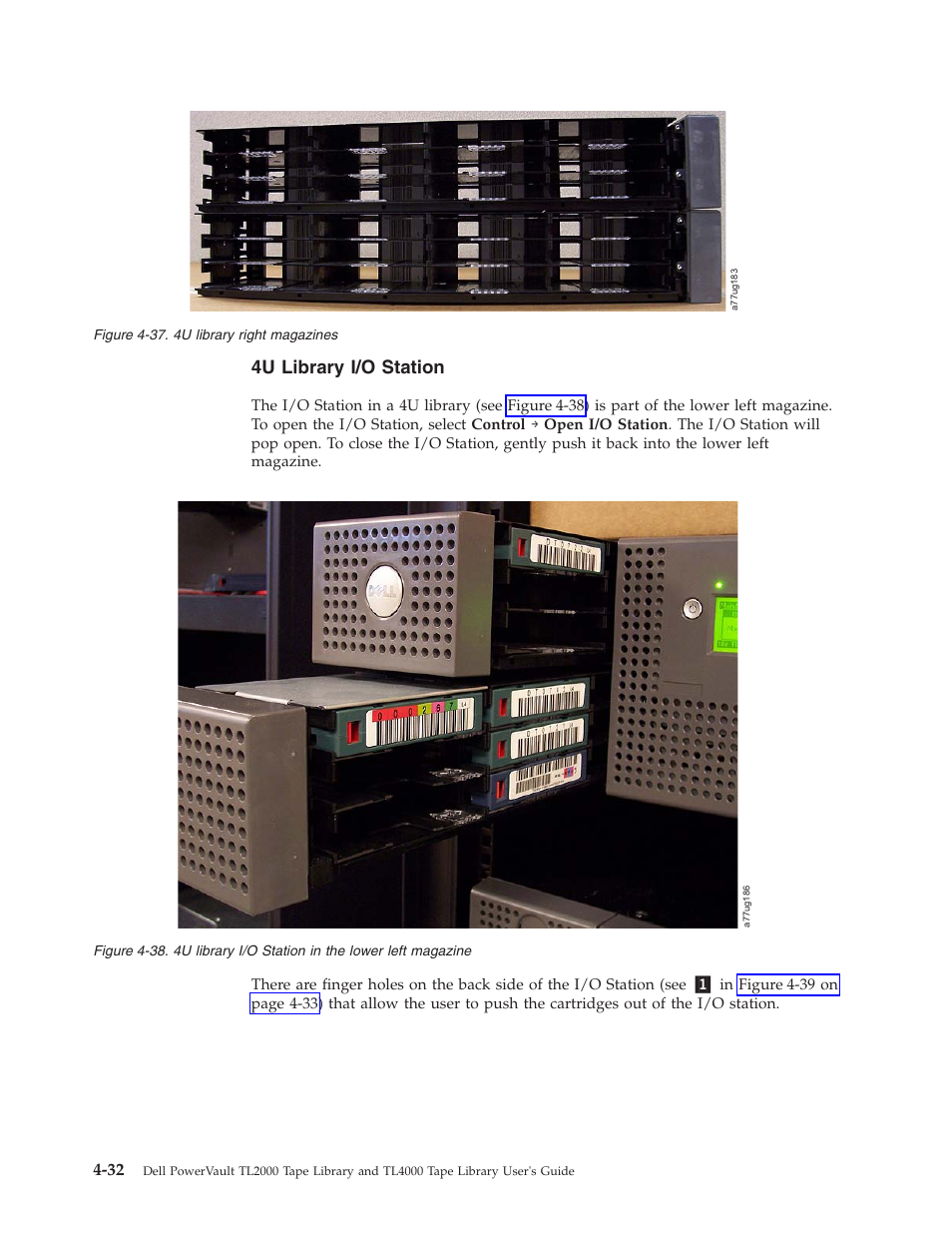Library, Right, Magazines | Station, Lower, Left, Magazine, Figure | Dell TL2000 User Manual | Page 82 / 264