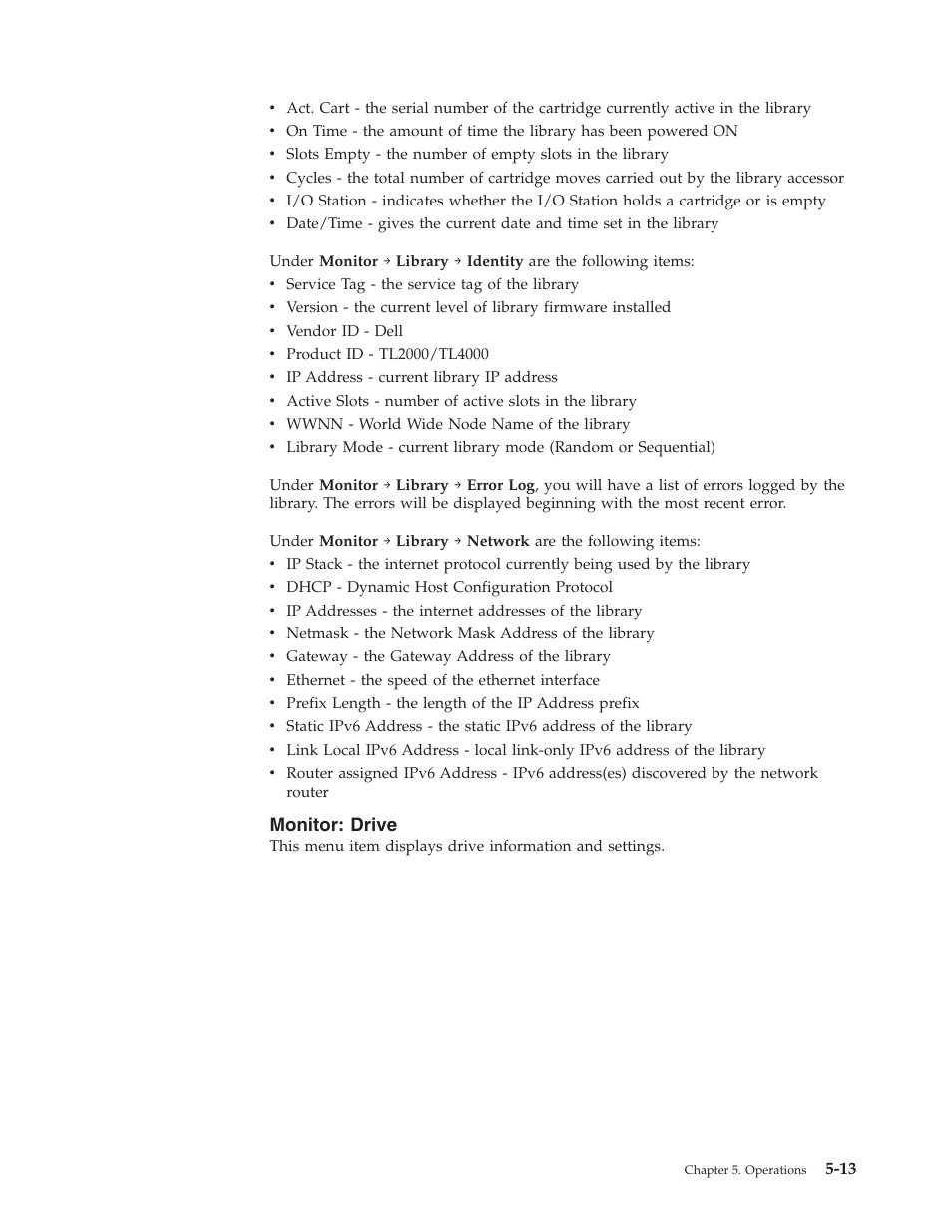 Monitor: drive, Monitor, Drive | Dell TL2000 User Manual | Page 99 / 264