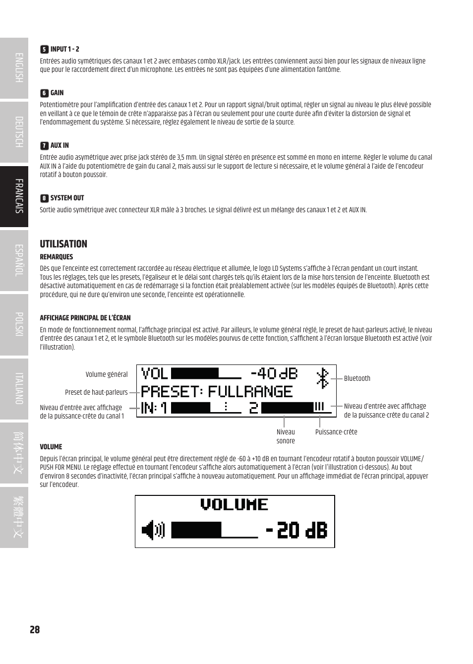 Utilisation | LD Systems ICOA 15 A BT Two-Way 15" Coaxial 1200W Powered Portable PA Speaker with Bluetooth User Manual | Page 28 / 92