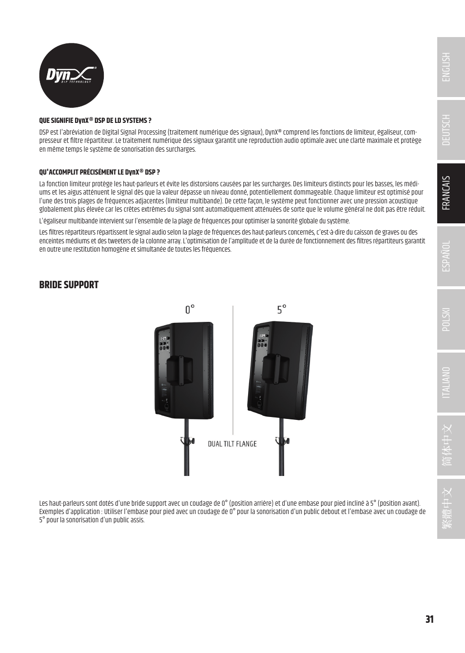 Bride support | LD Systems ICOA 15 A BT Two-Way 15" Coaxial 1200W Powered Portable PA Speaker with Bluetooth User Manual | Page 31 / 92