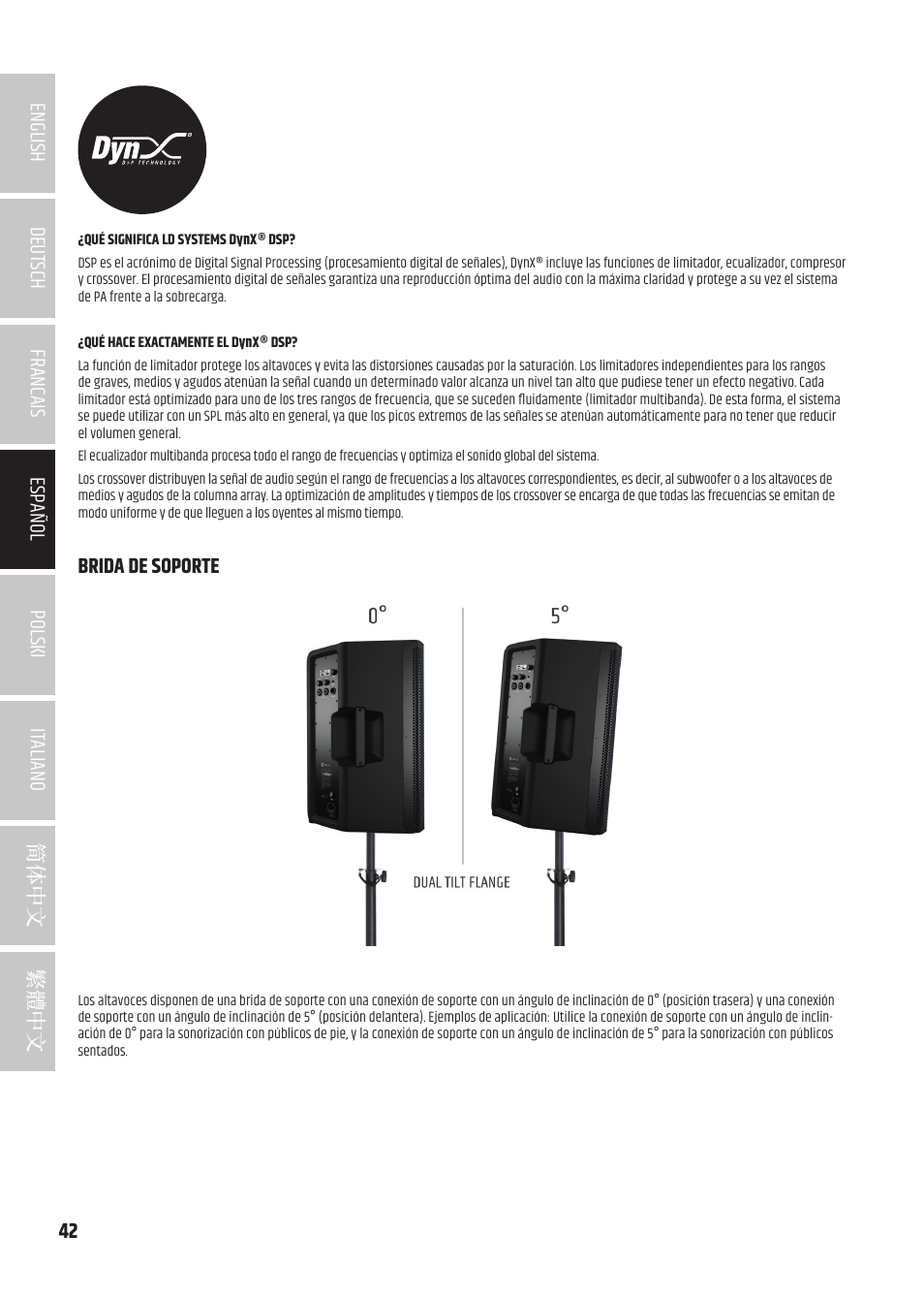 Brida de soporte | LD Systems ICOA 15 A BT Two-Way 15" Coaxial 1200W Powered Portable PA Speaker with Bluetooth User Manual | Page 42 / 92