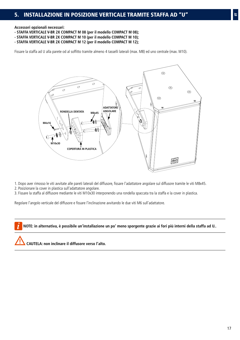 RCF COMPACT M 08 Passive 2-Way Speaker (White) User Manual | Page 17 / 28