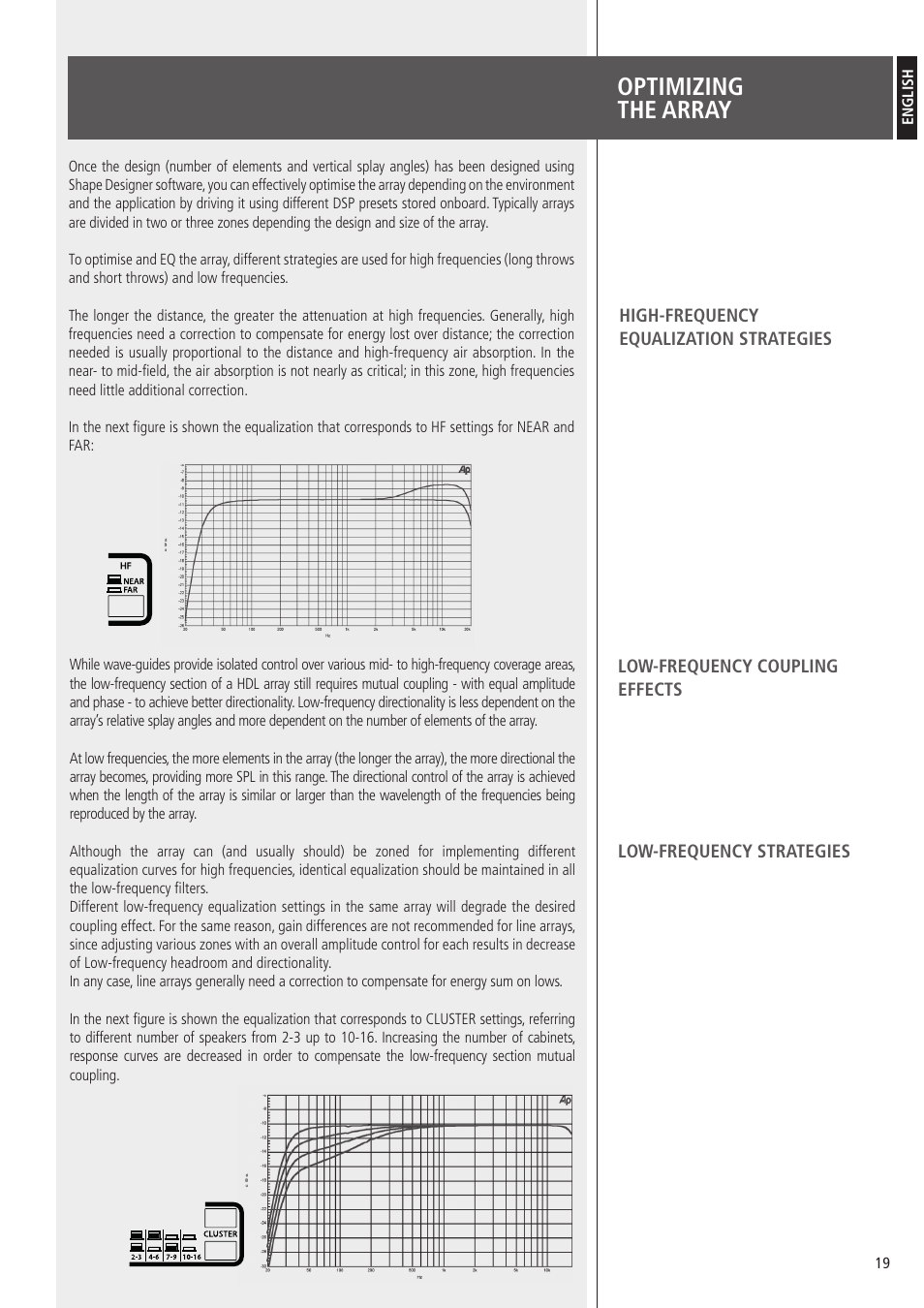 Optimizing the array | RCF HDL10-A 1400W Dual 8" Active Line Array Module (Black) User Manual | Page 19 / 44