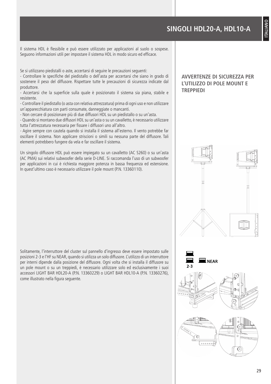 Singoli hdl20-a, hdl10-a | RCF HDL10-A 1400W Dual 8" Active Line Array Module (Black) User Manual | Page 29 / 44