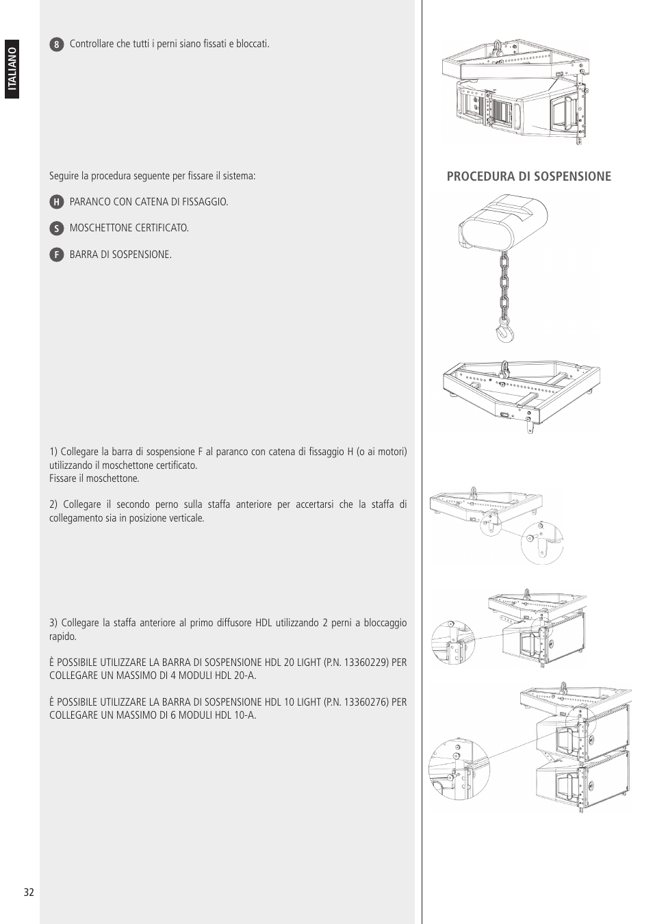 RCF HDL10-A 1400W Dual 8" Active Line Array Module (Black) User Manual | Page 32 / 44