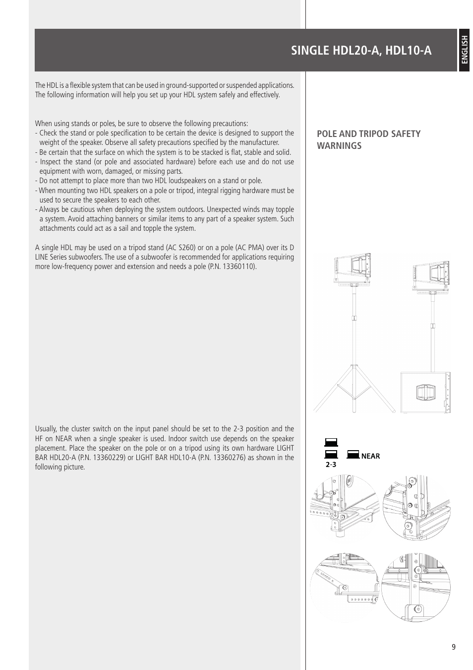 Single hdl20-a, hdl10-a | RCF HDL10-A 1400W Dual 8" Active Line Array Module (Black) User Manual | Page 9 / 44