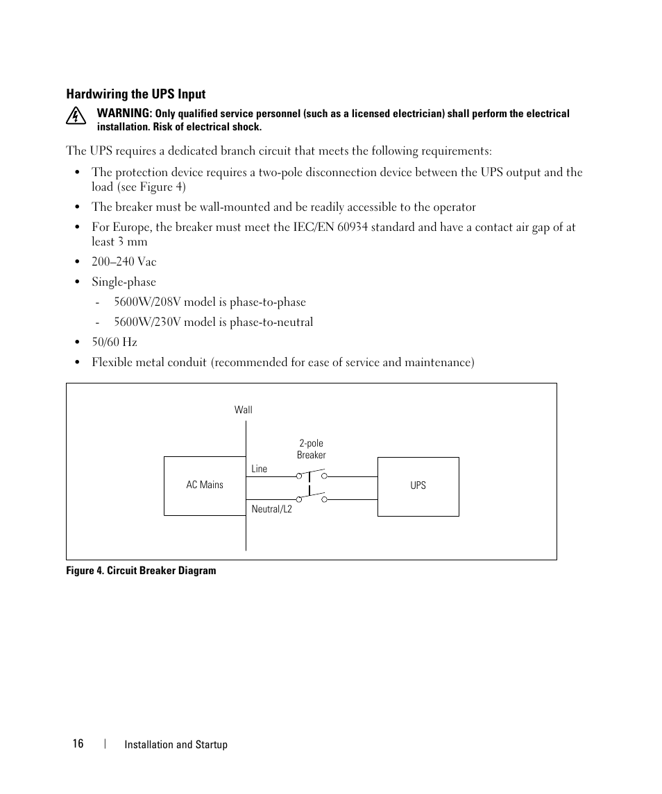 Hardwiring the ups input | Dell 1642018871 User Manual | Page 18 / 184