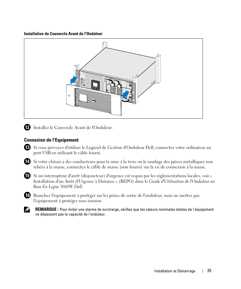 Connexion de l'equipement | Dell 1642018871 User Manual | Page 37 / 184