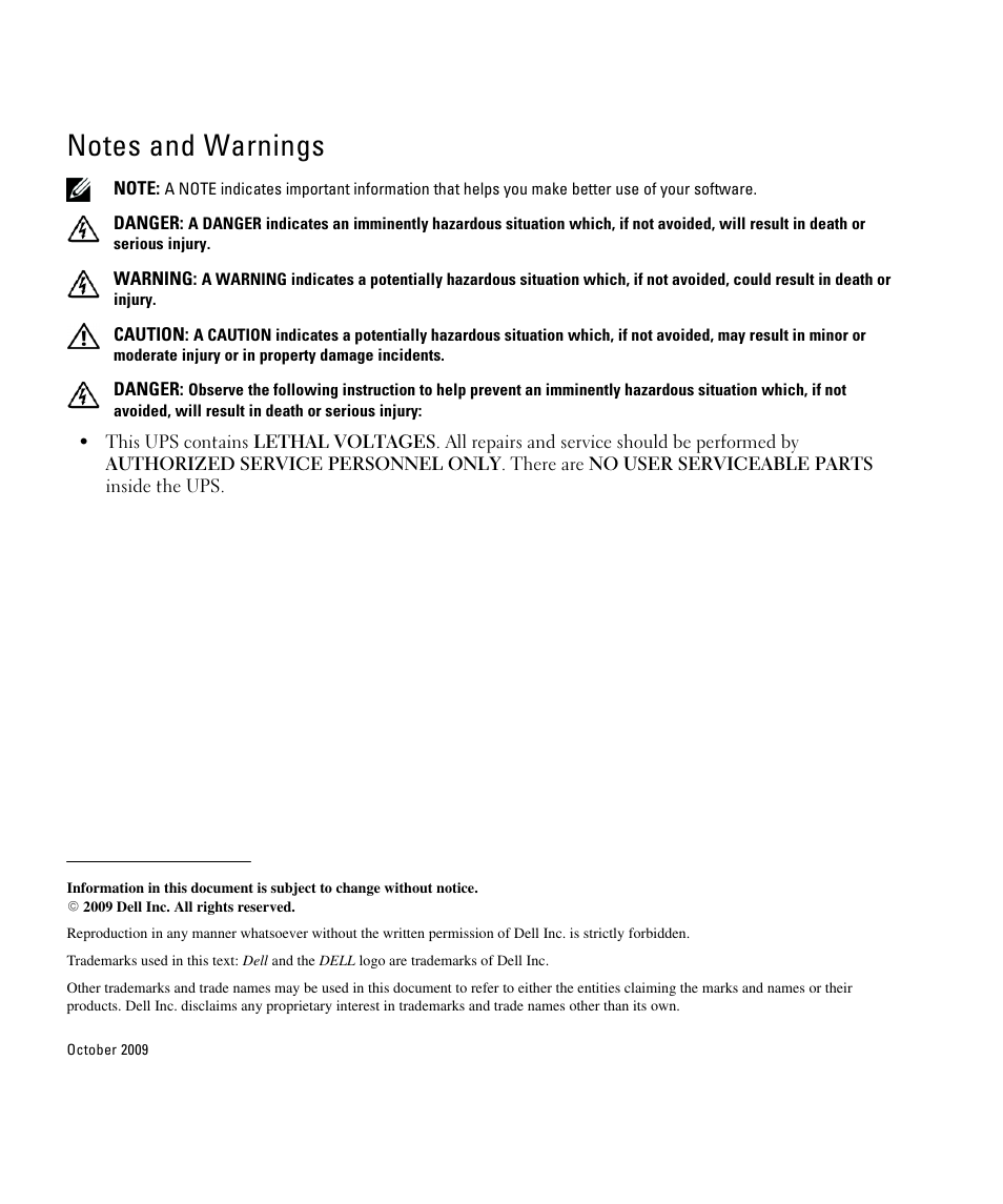 Notes and warnings | Dell 1642018871 User Manual | Page 4 / 184