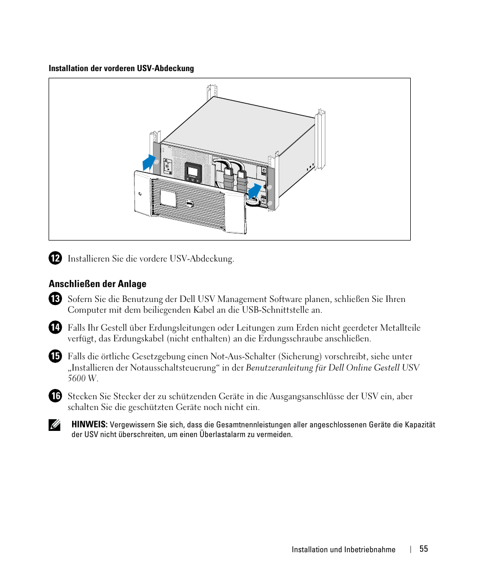 Anschließen der anlage | Dell 1642018871 User Manual | Page 57 / 184