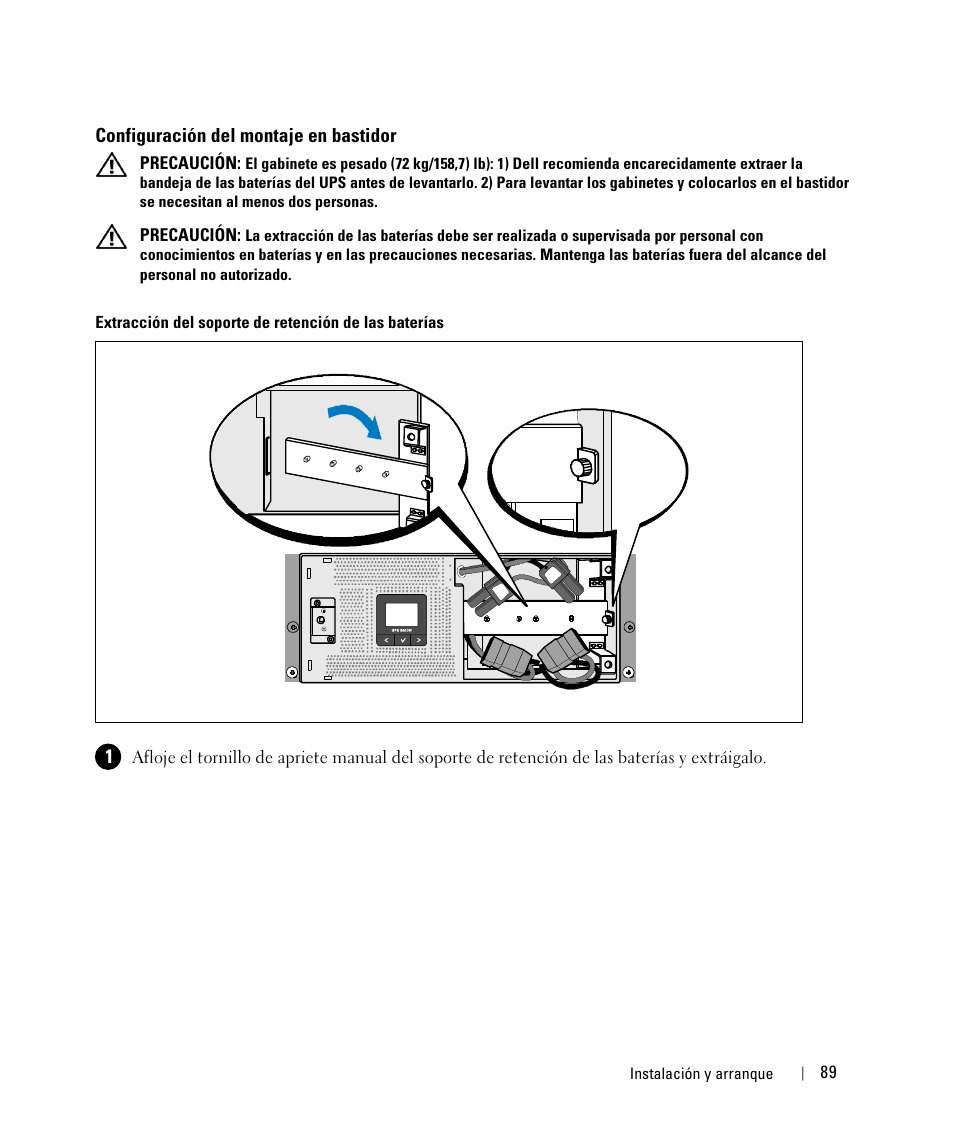Configuración del montaje en bastidor | Dell 1642018871 User Manual | Page 91 / 184