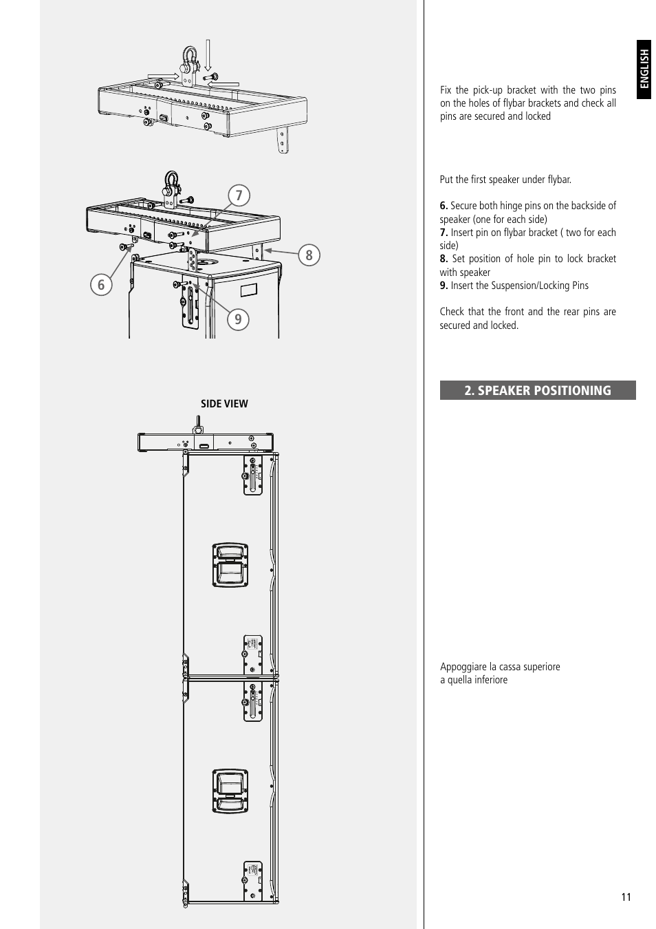 RCF Active 2200W 3-Way Line Array Module with 4 Channels of Class-D Amplification User Manual | Page 11 / 24