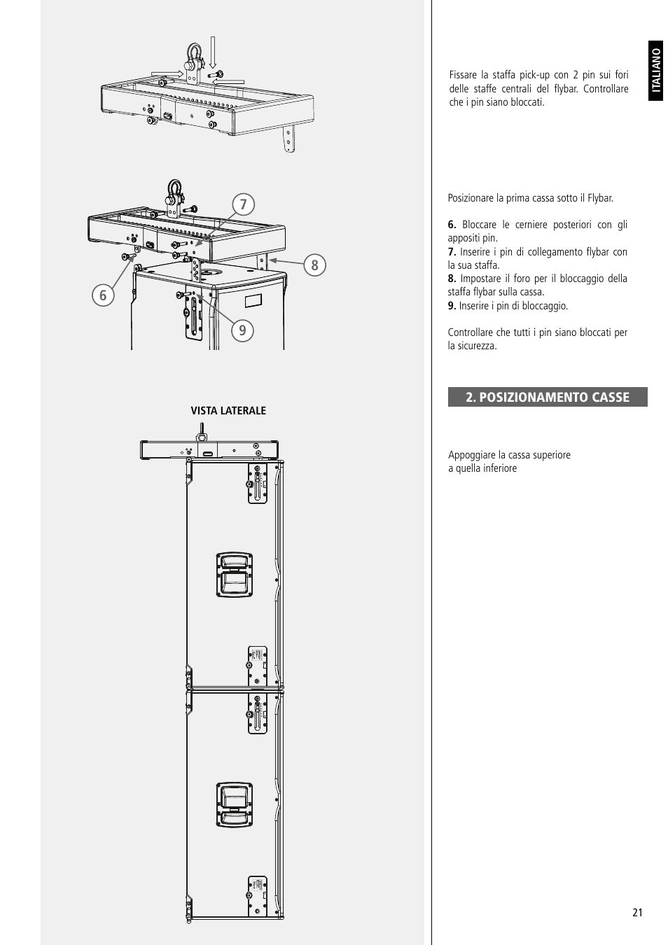 RCF Active 2200W 3-Way Line Array Module with 4 Channels of Class-D Amplification User Manual | Page 21 / 24