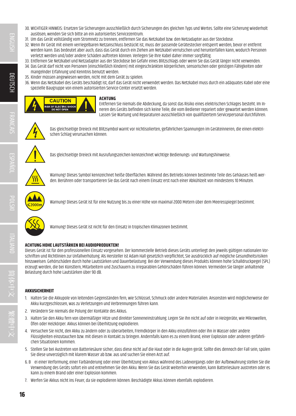 LD Systems MAUI 5 Ultra-Portable Column PA System with Mixer and Bluetooth (Black) User Manual | Page 16 / 104