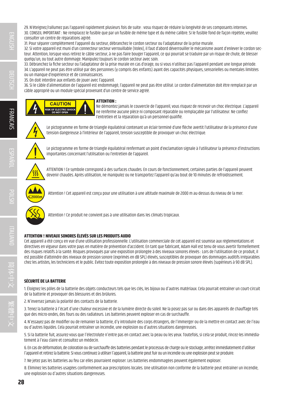 LD Systems MAUI 5 Ultra-Portable Column PA System with Mixer and Bluetooth (Black) User Manual | Page 28 / 104
