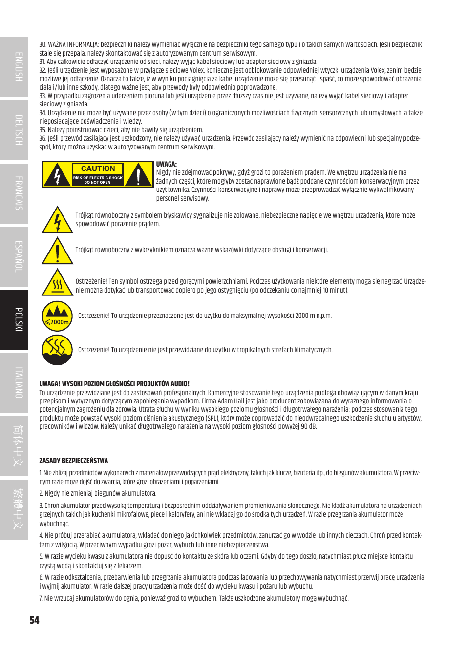 LD Systems MAUI 5 Ultra-Portable Column PA System with Mixer and Bluetooth (Black) User Manual | Page 54 / 104