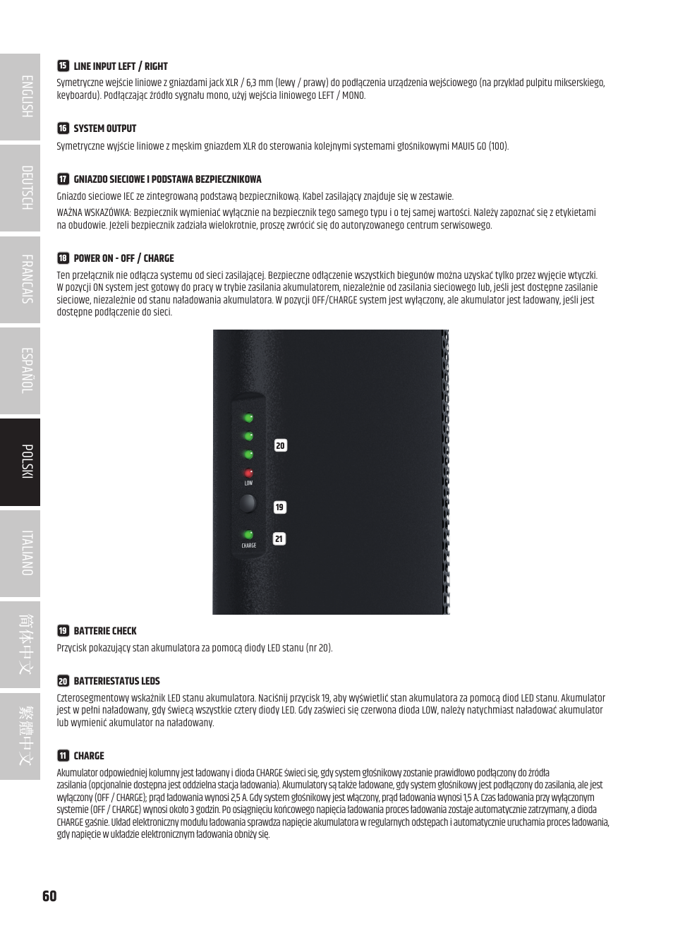 LD Systems MAUI 5 Ultra-Portable Column PA System with Mixer and Bluetooth (Black) User Manual | Page 60 / 104