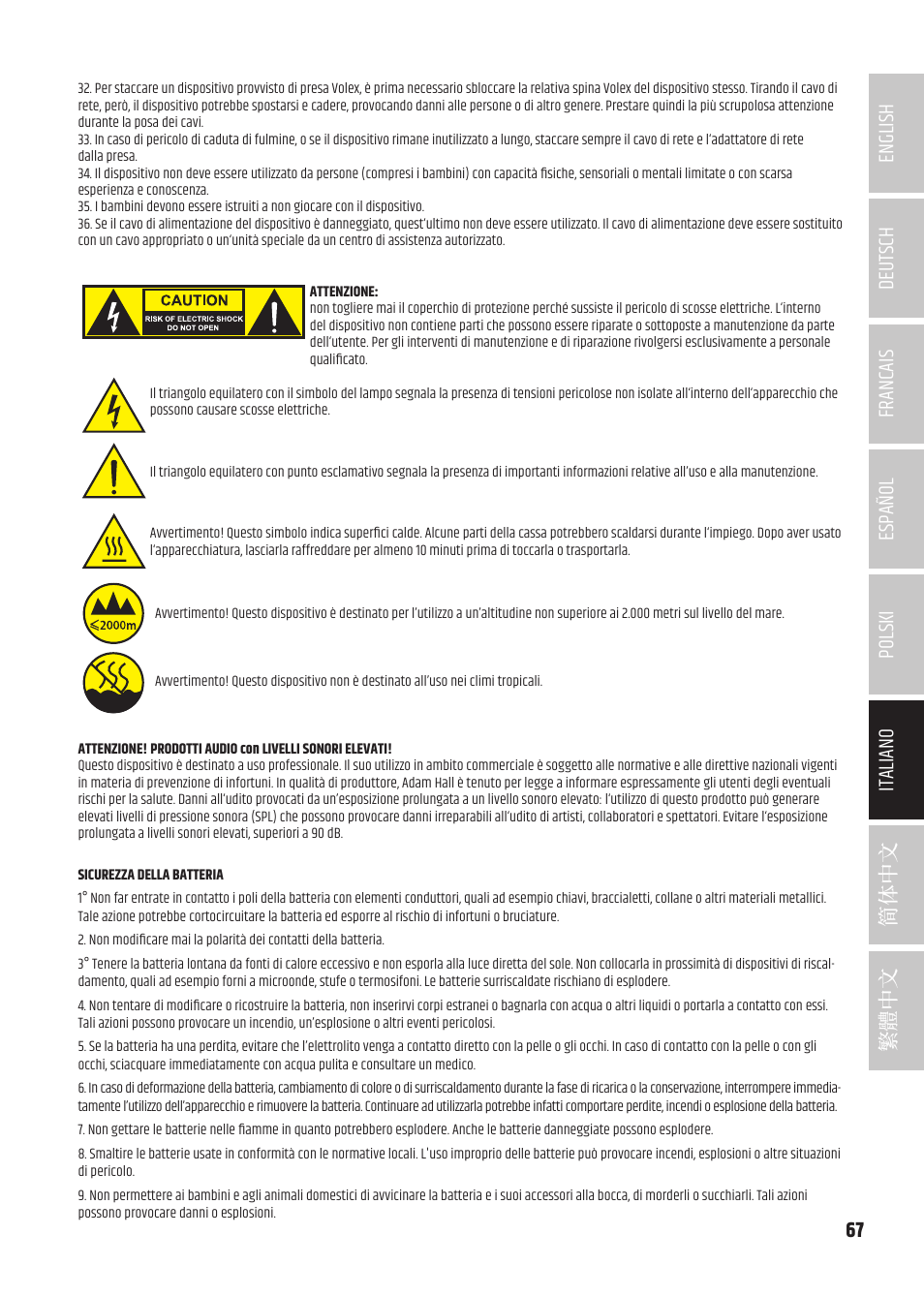 LD Systems MAUI 5 Ultra-Portable Column PA System with Mixer and Bluetooth (Black) User Manual | Page 67 / 104