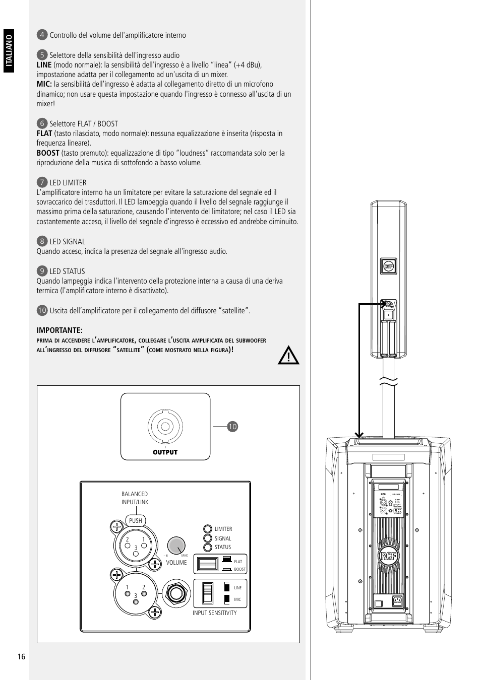 RCF EJ8 Active 12" 2-Way 1400W Portable Line Array PA System (Black) User Manual | Page 16 / 20