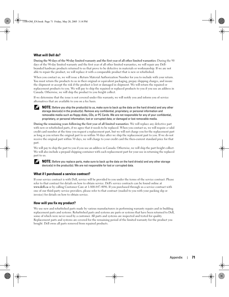 Dell 1100 User Manual | Page 79 / 95