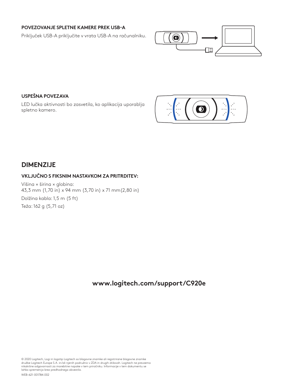 Logitech C920e 1080p Business Webcam User Manual | Page 102 / 130