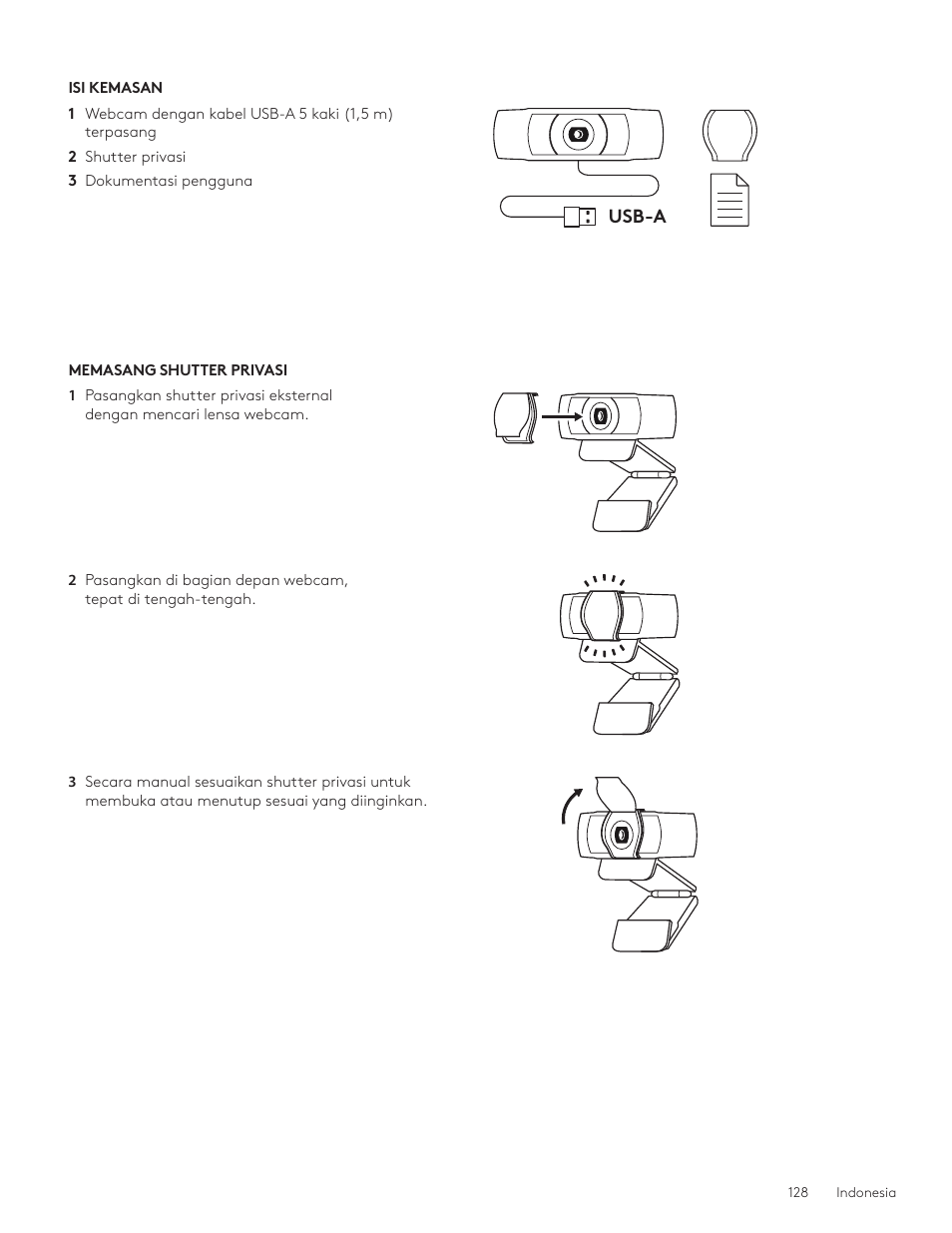 Logitech C920e 1080p Business Webcam User Manual | Page 128 / 130