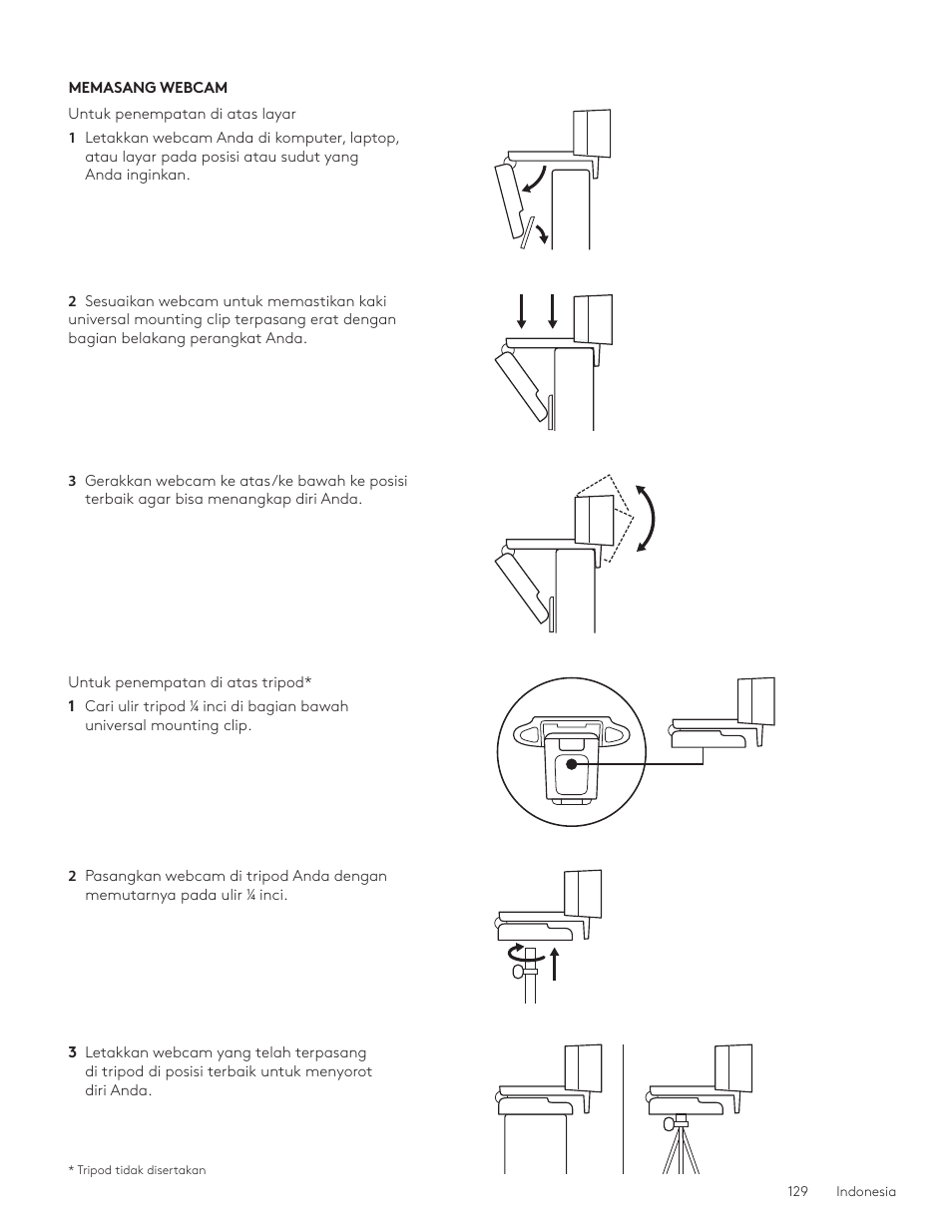 Logitech C920e 1080p Business Webcam User Manual | Page 129 / 130