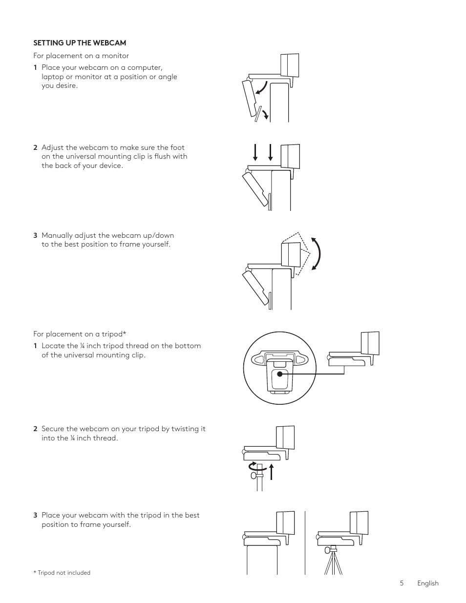 Logitech C920e 1080p Business Webcam User Manual | Page 5 / 130