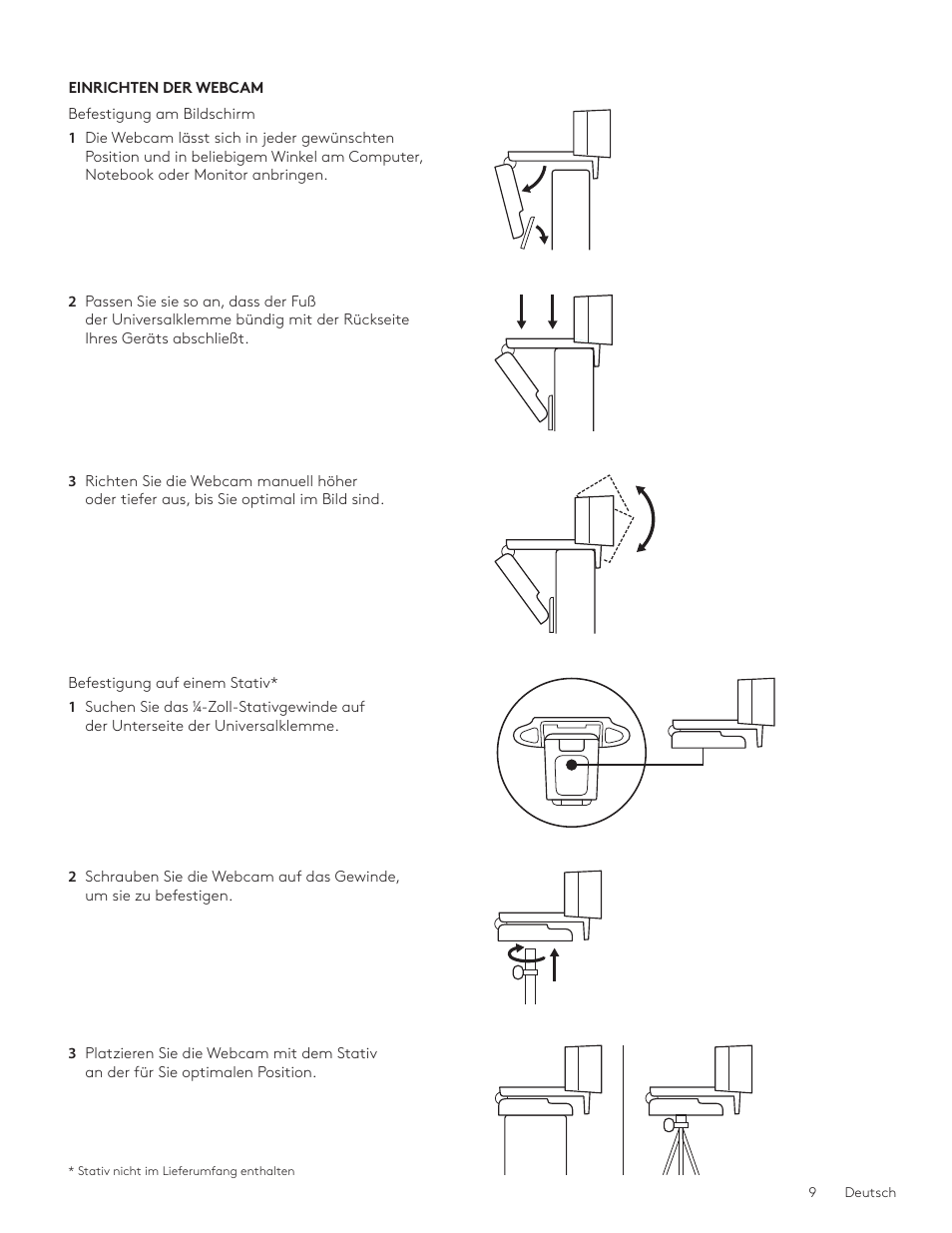 Logitech C920e 1080p Business Webcam User Manual | Page 9 / 130
