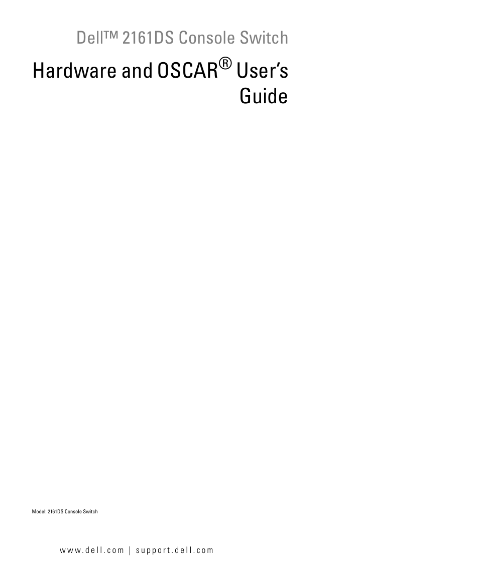 Dell 2161DS User Manual | 86 pages