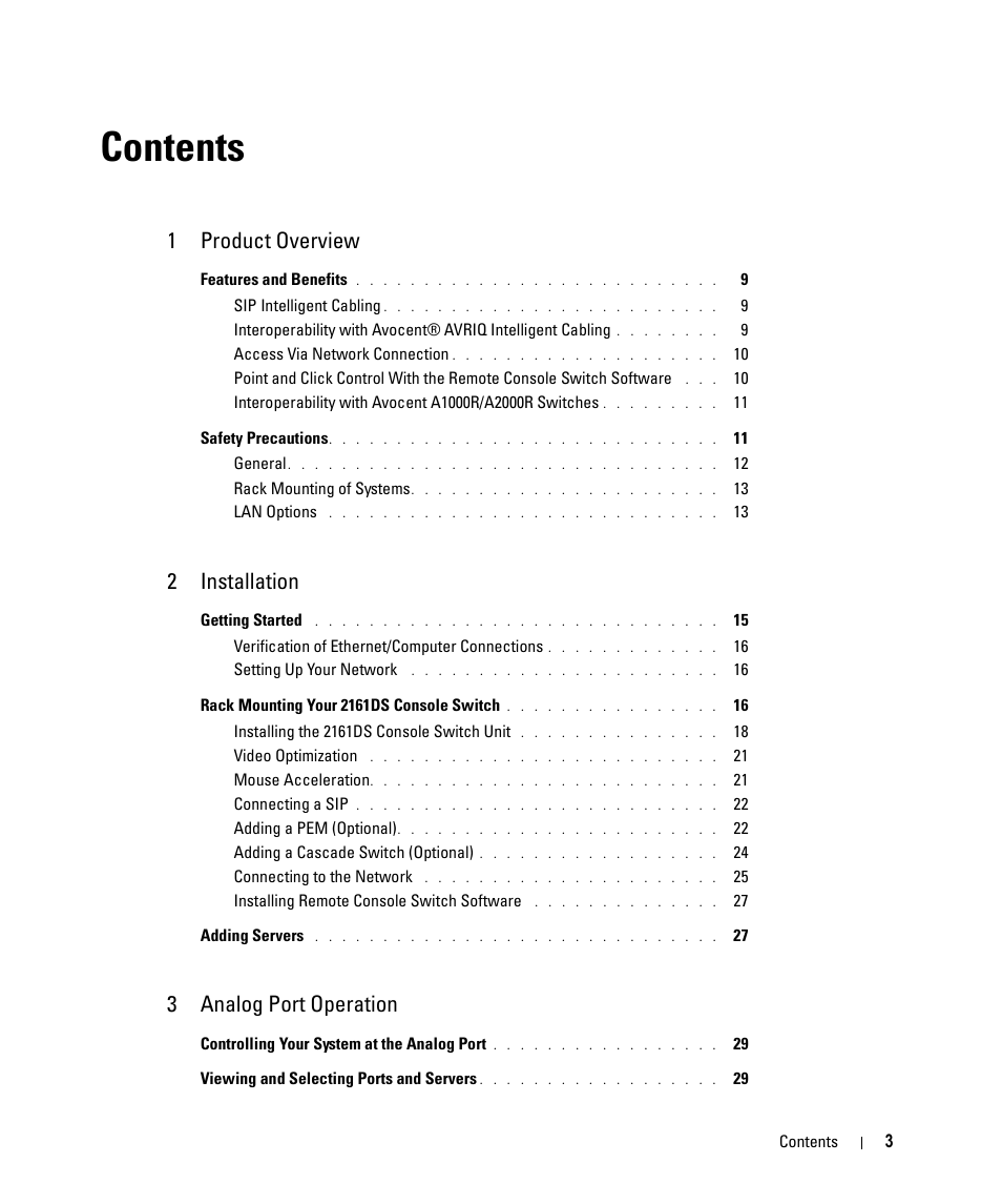 Dell 2161DS User Manual | Page 3 / 86