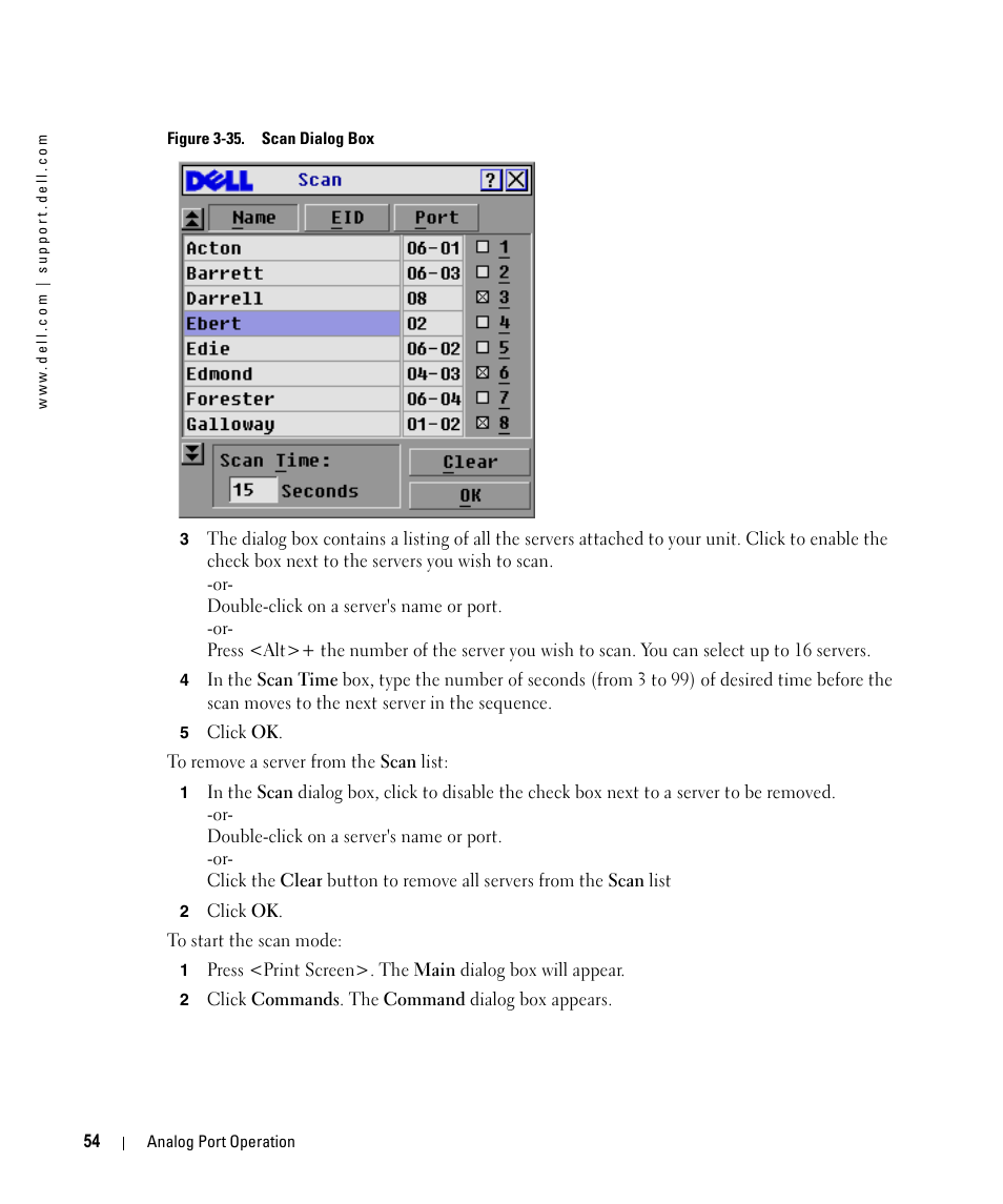 Figure 3-35, Scan dialog box | Dell 2161DS User Manual | Page 54 / 86