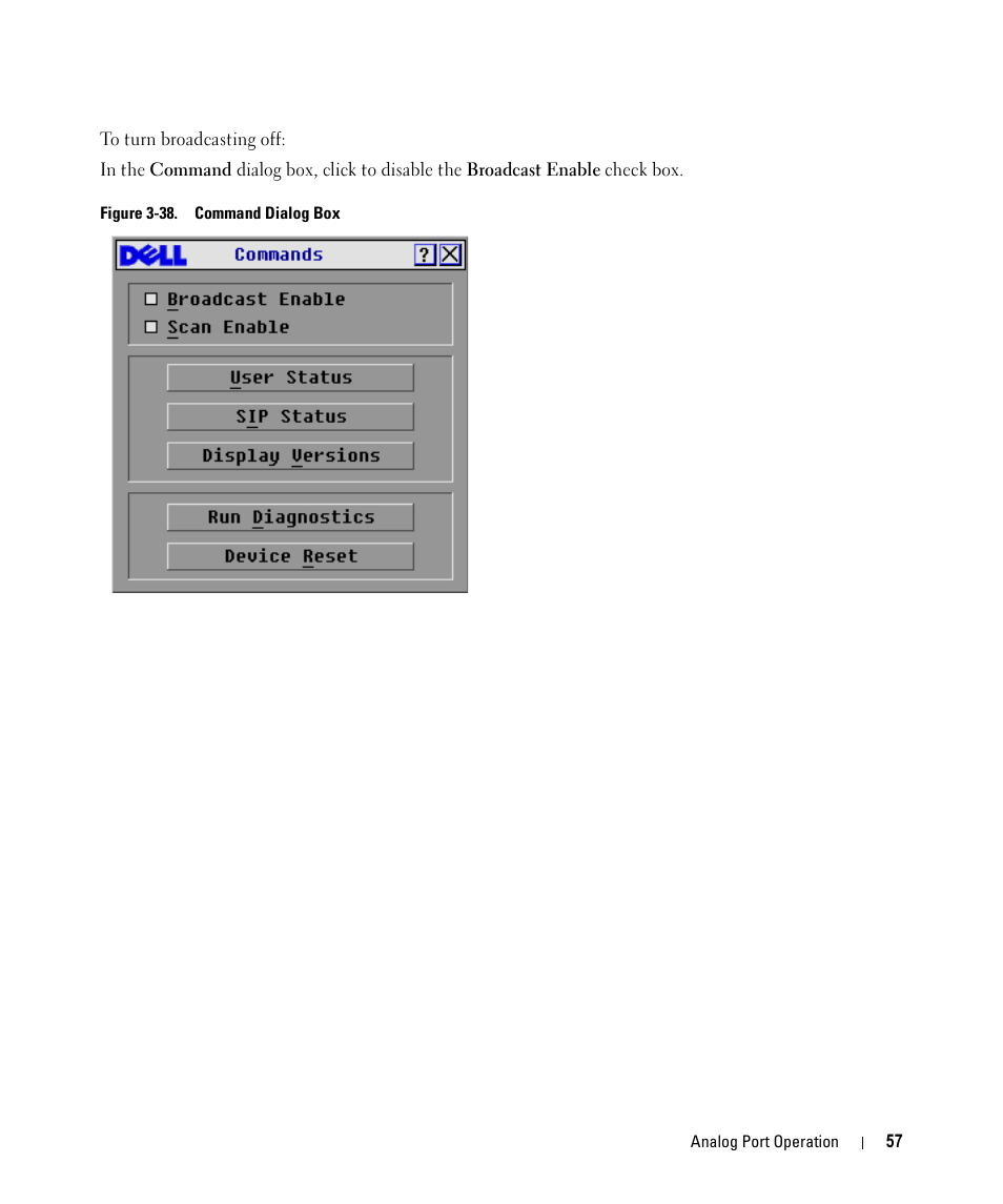 Figure 3-38, Command dialog box | Dell 2161DS User Manual | Page 57 / 86