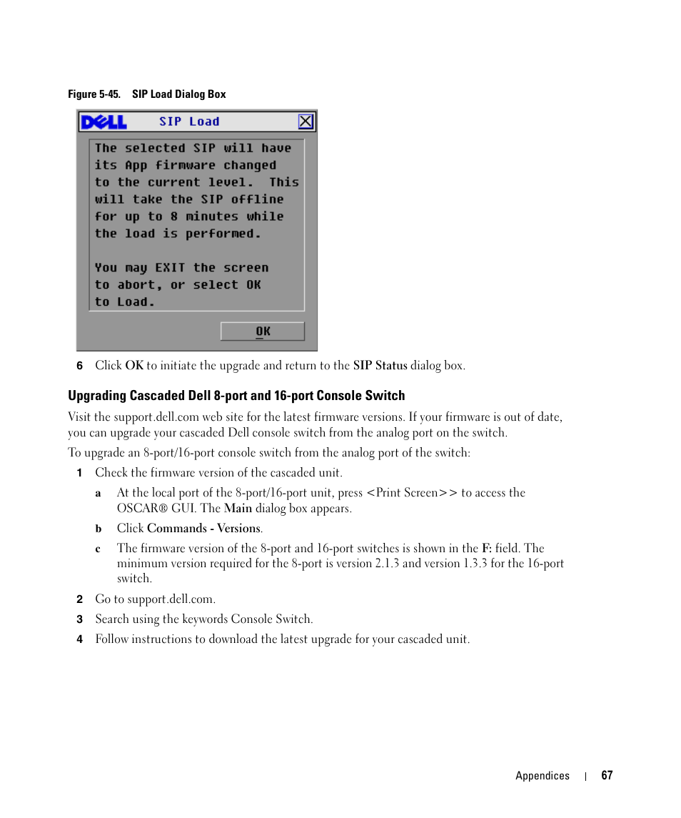 Figure 5-45, Sip load dialog box | Dell 2161DS User Manual | Page 67 / 86