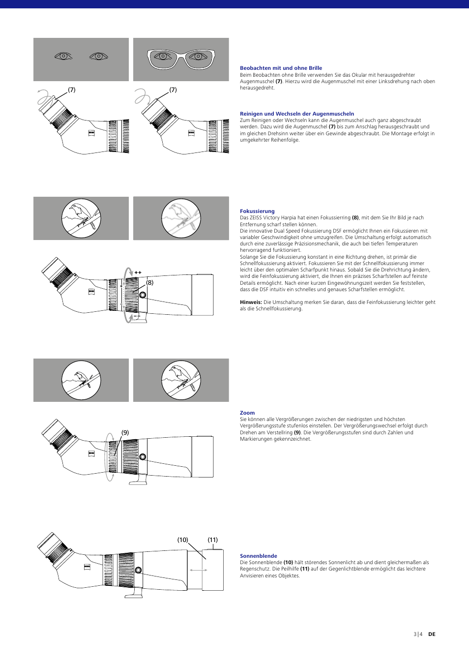 Carl Zeiss Victory Harpia 85 Spotting Scope (Angled Viewing, Requires Eyepiece) User Manual | Page 4 / 9