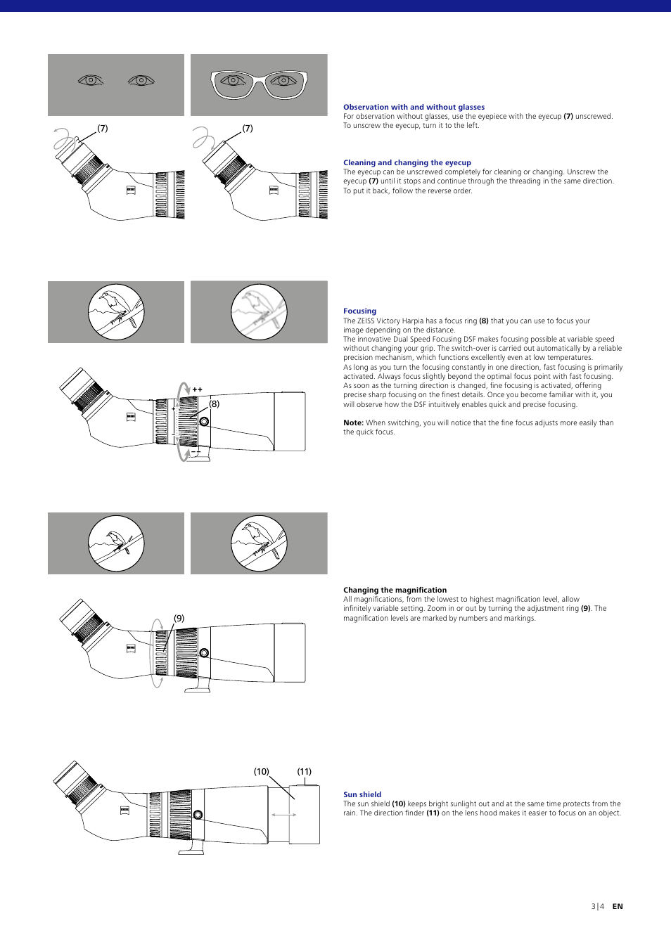 Carl Zeiss Victory Harpia 85 Spotting Scope (Angled Viewing, Requires Eyepiece) User Manual | Page 8 / 9