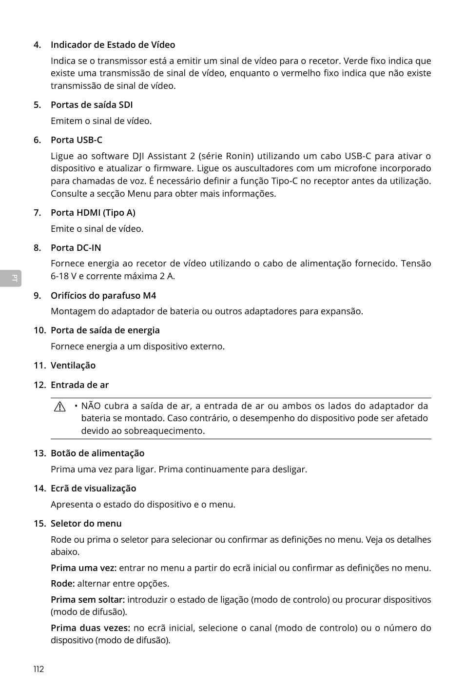 DJI Transmission Standard TX/RX Combo User Manual | Page 112 / 133